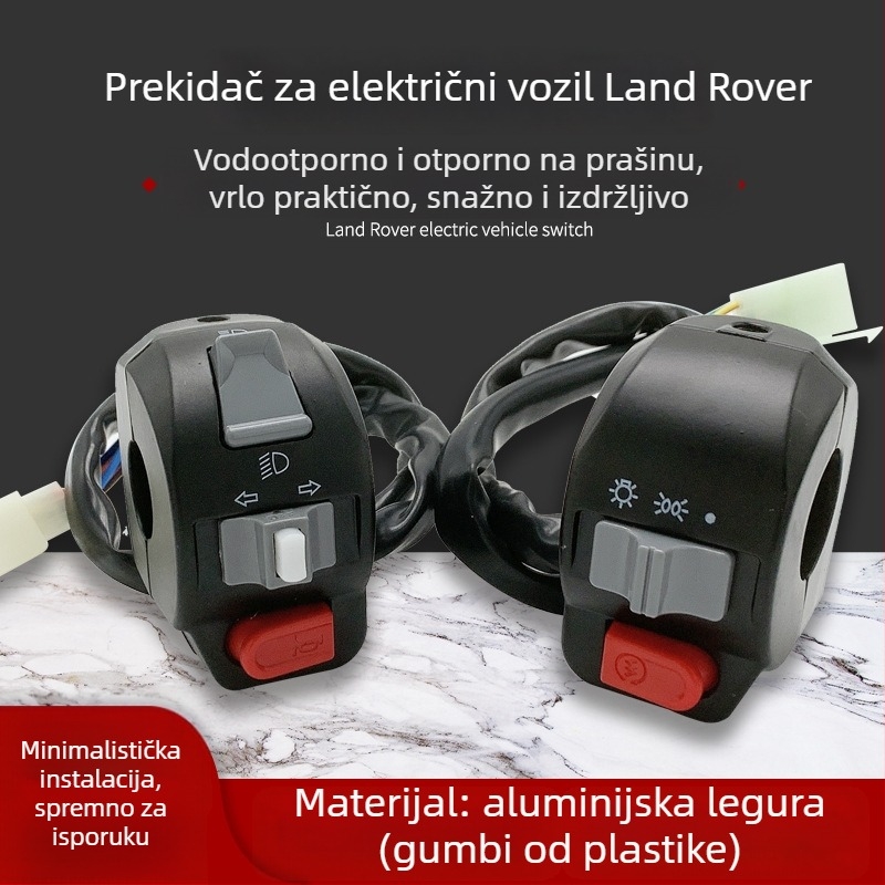 Prekidač upravljača za električni motocikl sa svjetlima za uzbunu, upravljanjem svjetlima, lijevi i desni pokazivači te truba