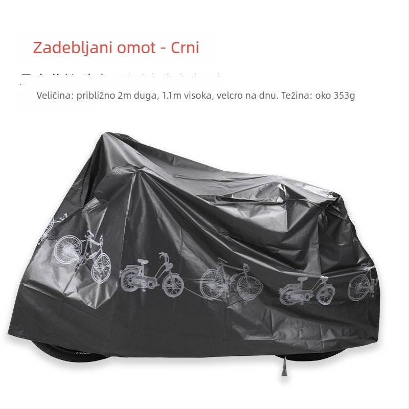 Navlaka za bicikl i motocikl, poliester, unisex, spremna za privatnu marku