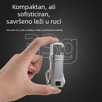 LED ručna lampica za ključeve s kukom, 5W, baterija 150, ručni dinamo, domet <50 m
