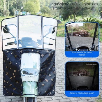 Prednje staklo za električno vozilo – debelo ojačano kišnom zaštitom, prozirno visoke jasnoće