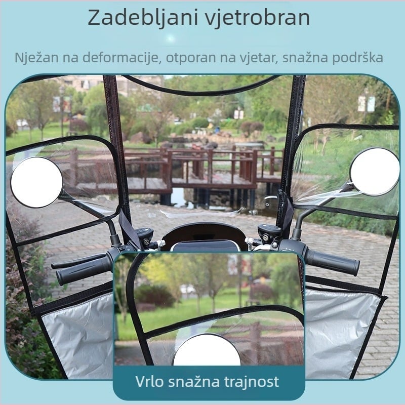 Prednje staklo za električno vozilo – debelo ojačano kišnom zaštitom, prozirno visoke jasnoće