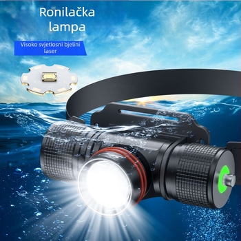 Potapljački čelni LED laser, 30W, punjiva, magnetski prekidač