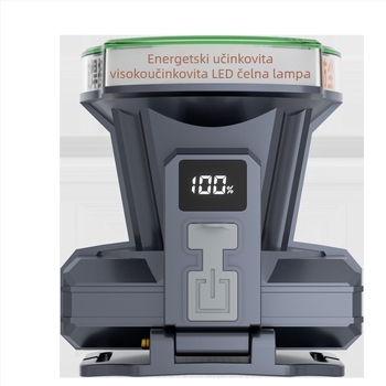 LED čelna lampa, baterijsko napajanje, 50W, 5200mAh, domet 200-500 m, uključeno punjač