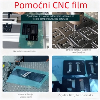 PET traka za maskiranje visokih temperatura za CNC industriju, dvostrana, silikon ljepilo, dugotrajnost do 180°C, kratkotrajnost 260°C