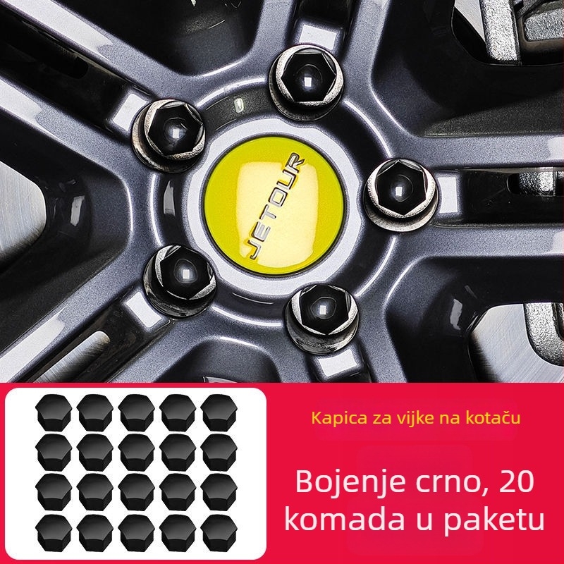 Naljepnice za središnji poklopac kotača za Jietu Traveler Shanhai T2 – aluminijska legura, karikatura uzorak, magnetsko pričvršćivanje