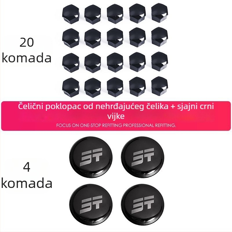Naljepnice za središnji poklopac kotača za Jietu Traveler Shanhai T2 – aluminijska legura, karikatura uzorak, magnetsko pričvršćivanje