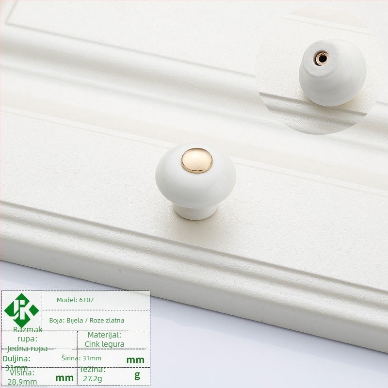 Drška za ormare – cinkov legura, elektroplakiranje, moderan minimalistički stil; pogodna za vrata ormara, garderobe, ladice