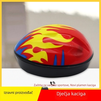 Dječja kaciga za bicikl s plamenim uzorkom, pjena od mjehurića, unisex, za djecu