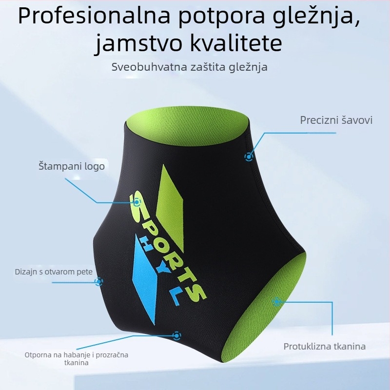 Ortez gležnja od neoprena, ultratanka kompresija, protiv uganuća, kompatibilna s obućom, za rolanje na role