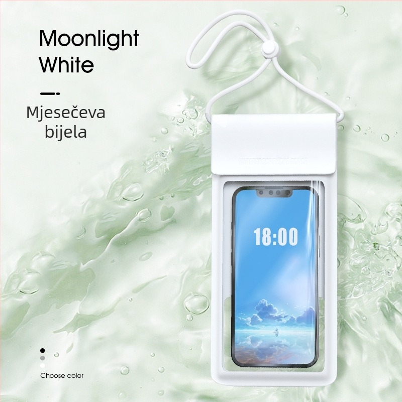 Vodootporna torbica za telefon s dodirnim zaslonom, PU+TPU materijal, razina vodootpornosti 8, za plivanje, ronjenje i rafting