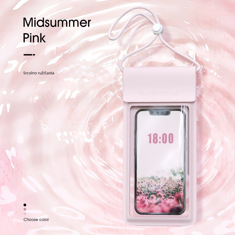 Vodootporna torbica za telefon s dodirnim zaslonom, PU+TPU materijal, razina vodootpornosti 8, za plivanje, ronjenje i rafting