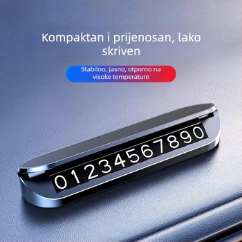 Automobilska privremena tablica za parkiranje s prilagođenim logotipom, plastika, model V4, moguć tisak logotipa, skriveni tip