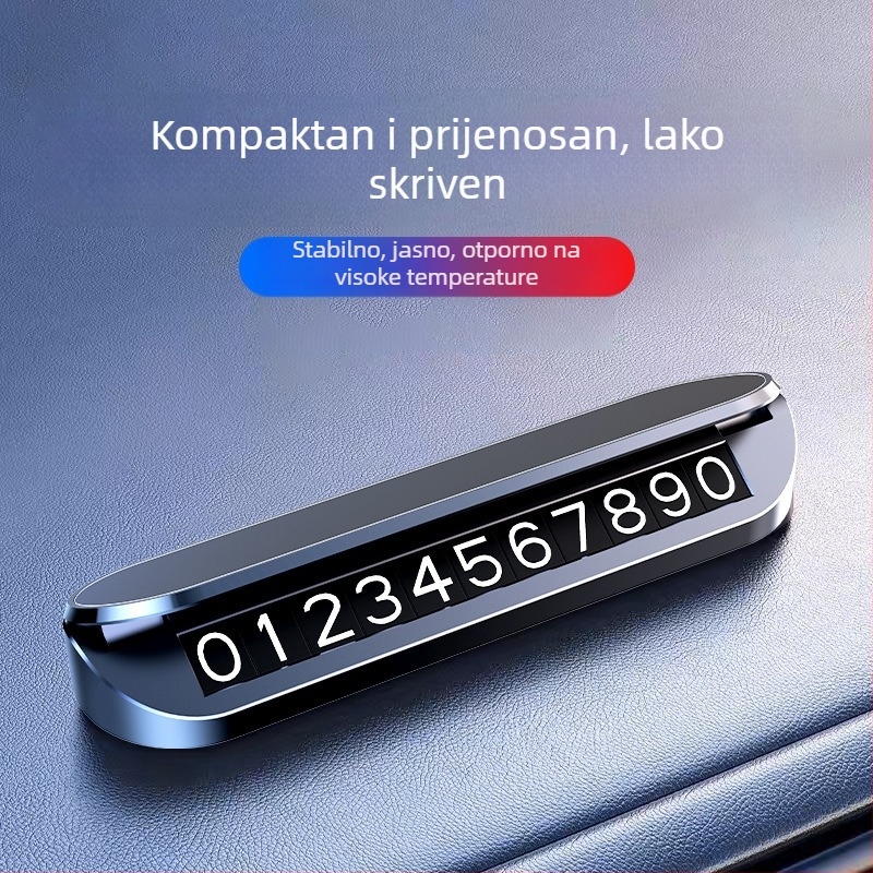 Automobilska privremena tablica za parkiranje s prilagođenim logotipom, plastika, model V4, moguć tisak logotipa, skriveni tip