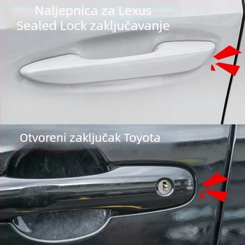 Reflektirajuća upozoravajuća naljepnica za područje zaključavanja vrata Toyota – plastična – ugradnja pomoću usisne čašice – Kod proizvoda F79HSJ57JS79HM