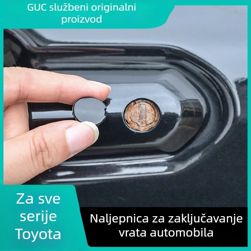 Reflektirajuća upozoravajuća naljepnica za područje zaključavanja vrata Toyota – plastična – ugradnja pomoću usisne čašice – Kod proizvoda F79HSJ57JS79HM