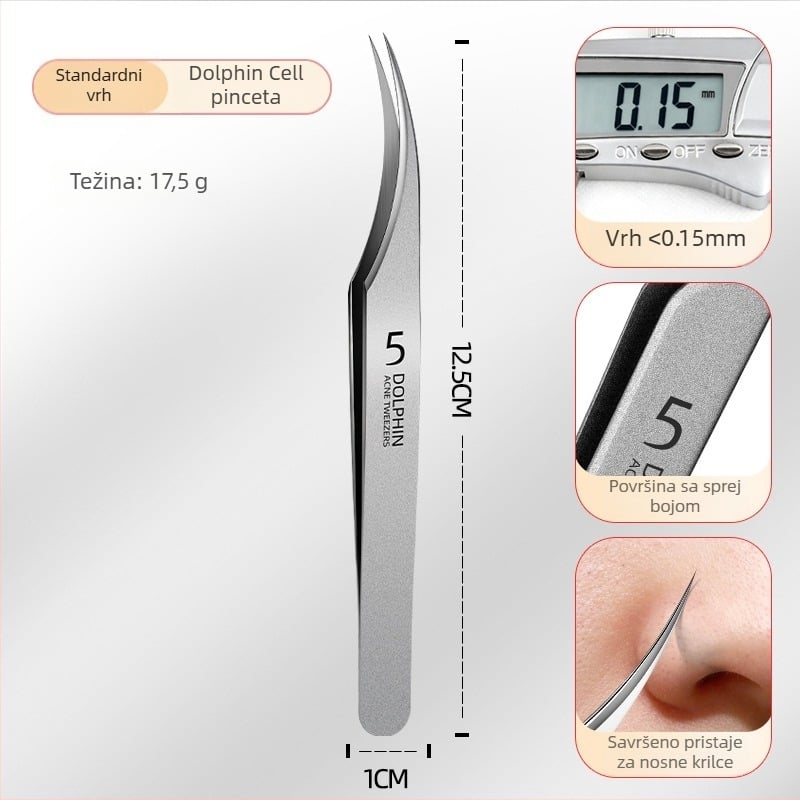 Set alata za akne od nehrđajućeg čelika: klipse za crne točkice i igle za akne