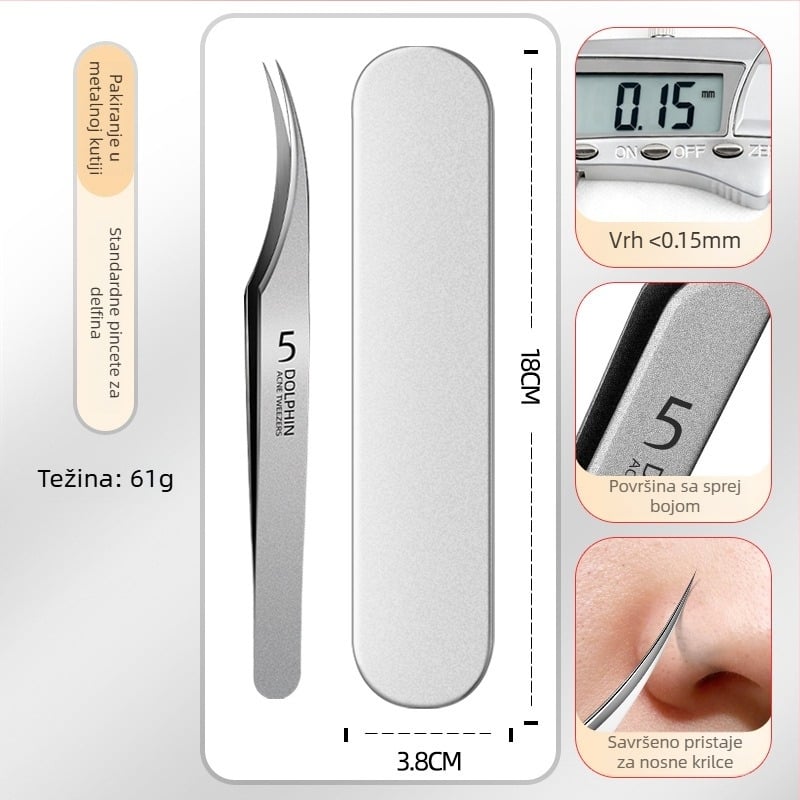 Set alata za akne od nehrđajućeg čelika: klipse za crne točkice i igle za akne