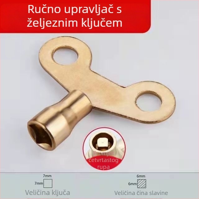 Bakreni jezgreni kutni ventil za slavinu toplom i hladnom vodom – nominalni promjer 20 mm, 180° okret, maksimalna temperatura rada 100°C, vijek trajanja 50 godina