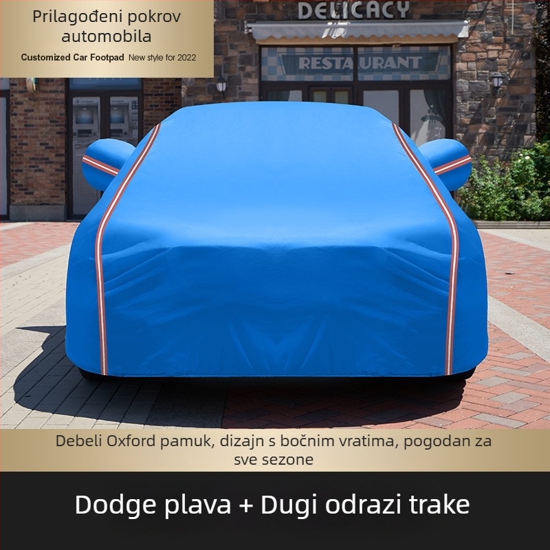 Poklop za automobil, canvas materijal, zaštita od sunca i kiše, toplinska izolacija, potpuno prekrivanje, univerzalan za sve sezone