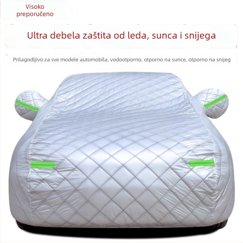Nova debela podstavljena navlaka za automobil, potpuno zaštita od sunca, kiše i grada, toplinska izolacija