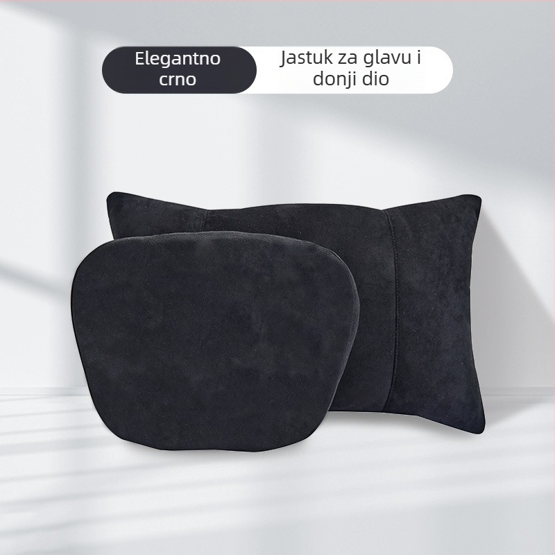 Tesla-kompatibilan jastuk za naslon glave i potporu lumbalne – umjetni pliš, punilo od svile i pamuka, sve godišnje doba, jednostavan stil