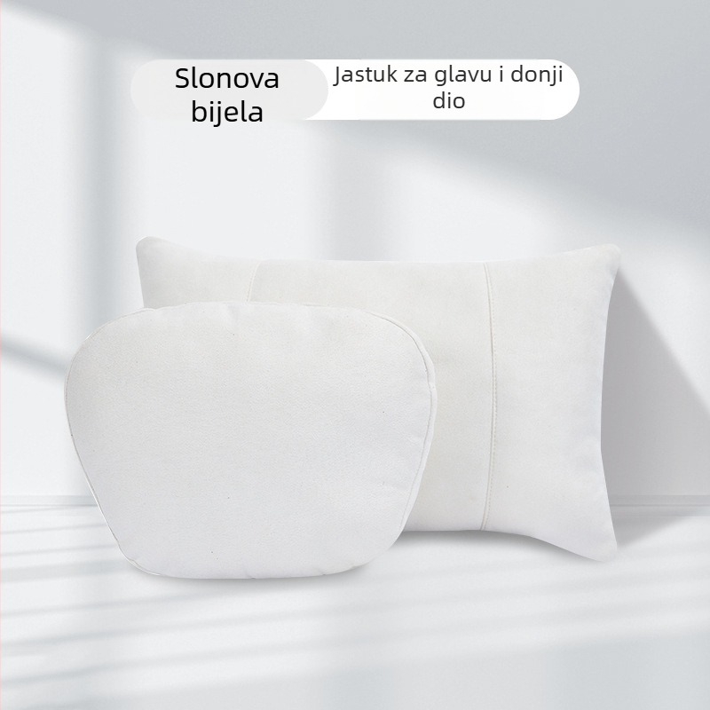 Tesla-kompatibilan jastuk za naslon glave i potporu lumbalne – umjetni pliš, punilo od svile i pamuka, sve godišnje doba, jednostavan stil