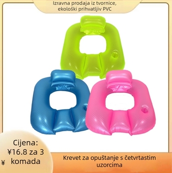 PVC kvadratni plutajući ležaj za vodu s uzorkom Singing Pattern, za bazen i plažu