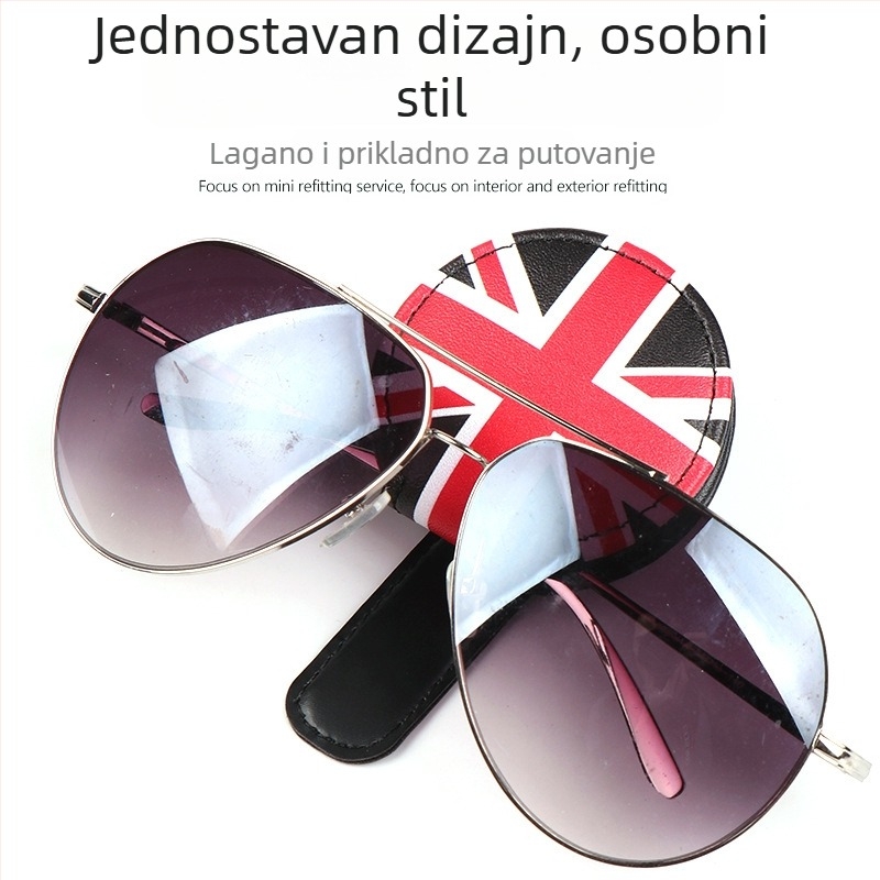 Klip za naočale za auto vizor, PU koža, kompatibilan s BMW Mini