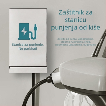 KEEPTOP Vanjska zaštita kućne punionice – stupni tip, zaštita od sunca i prašine, materijal 210T srebrno premazani poliester taft