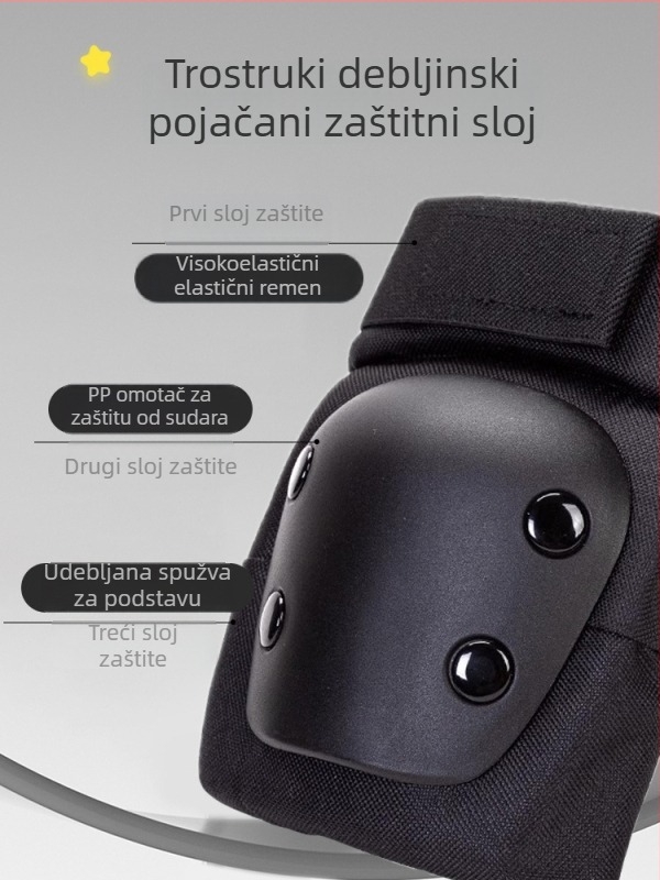 Set zaštitne opreme za rolerice – zaštita dlanova, lakta i koljena, materijal: pjena, univerzalna veličina (6-dijelni set)