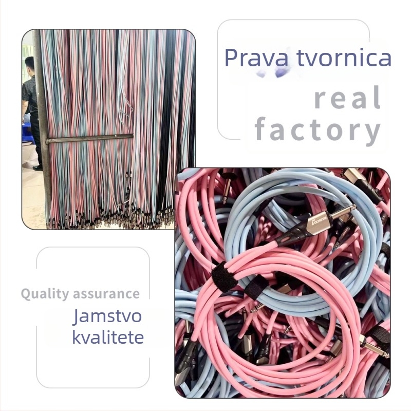 Kabel za gitaru s 6,35 mm priključkom — univerzalni instrument kabel, konstrukcija ABS/plastika/metala