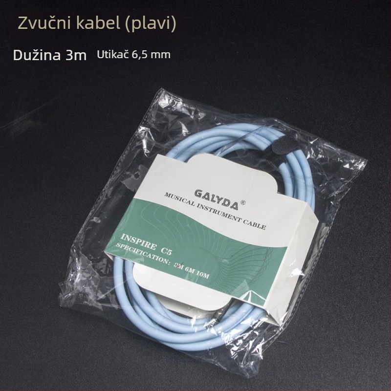 Kabel za gitaru s 6,35 mm priključkom — univerzalni instrument kabel, konstrukcija ABS/plastika/metala