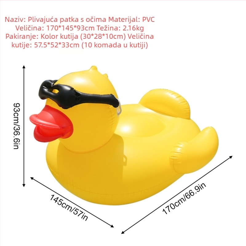 Napuhani plivajući madrac u obliku patke za odrasle – PVC, Šifra proizvoda FP-YJY, Kategorija: Ostalo