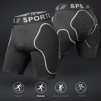 Outdoor skijaške hlače s zaštitom kuka - ublažavanje udaraca, prozračne; materijal Lycra-Rubber-EVA; zima; unisex; za vožnju i zimske sportove