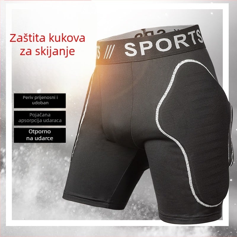 Outdoor skijaške hlače s zaštitom kuka - ublažavanje udaraca, prozračne; materijal Lycra-Rubber-EVA; zima; unisex; za vožnju i zimske sportove