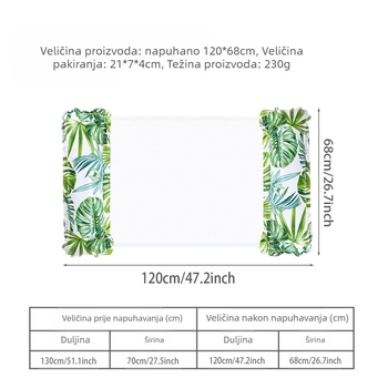 Dvotubni napuhljivi ležaj-hamak s dizajnom zelenih listova, tropska šuma, za jednu osobu (Materijal: ekološki PVC; Marka: Nijedan; Kategorija: Ostalo)