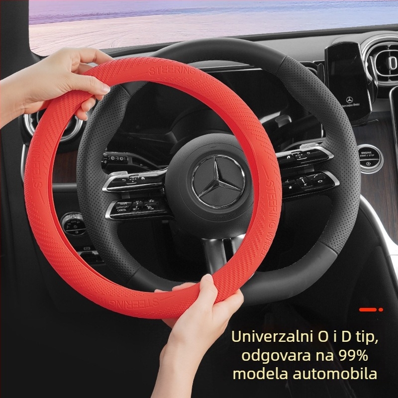 Navlaka za volan automobila – silikonska površina, univerzalna instalacija, za sve sezone, univerzalna kompatibilnost