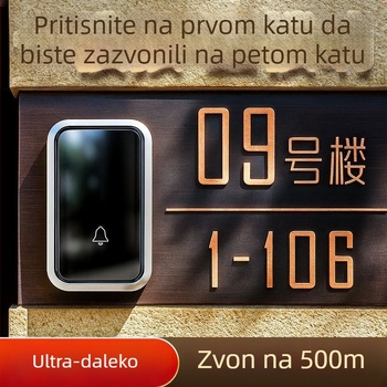Bežični video zvono za kuću s ultradugim dometom, snažan zvuk, vodootporan dizajn, daljinsko upravljanje za pozive starijima