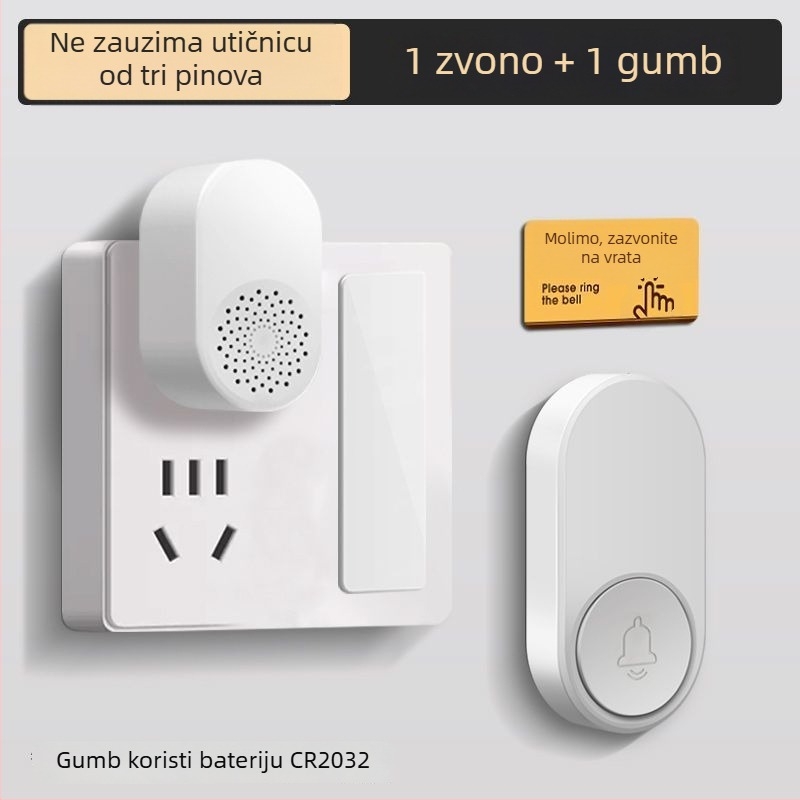 Bežični video zvono za kuću s ultradugim dometom, snažan zvuk, vodootporan dizajn, daljinsko upravljanje za pozive starijima