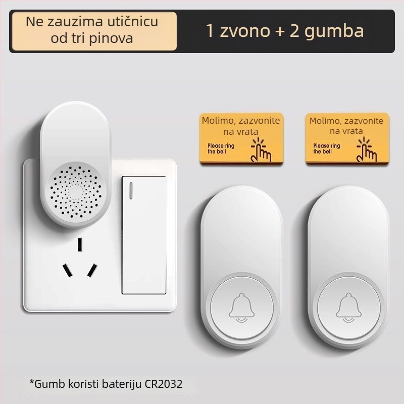 Bežični video zvono za kuću s ultradugim dometom, snažan zvuk, vodootporan dizajn, daljinsko upravljanje za pozive starijima