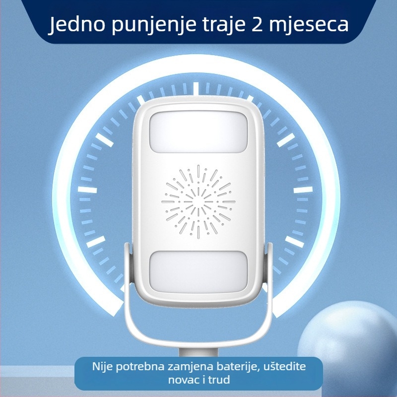 Indukcijski zvončić za vrata s dvosmjernim pozdravom, DH808 model, napajanje baterijom/strujom, 6V-9V, razni tonovi zvona, potrošnja 0,5