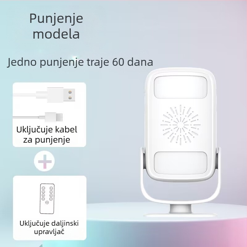 Indukcijski zvončić za vrata s dvosmjernim pozdravom, DH808 model, napajanje baterijom/strujom, 6V-9V, razni tonovi zvona, potrošnja 0,5