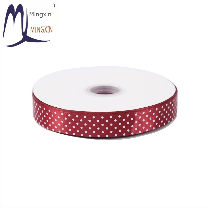 Poliester satin traka s točkicama za DIY dodatke za kosu — Postcard