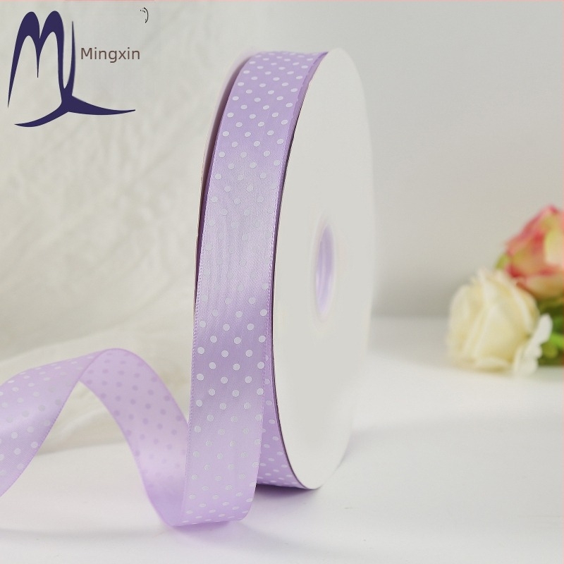 Poliester satin traka s točkicama za DIY dodatke za kosu — Postcard