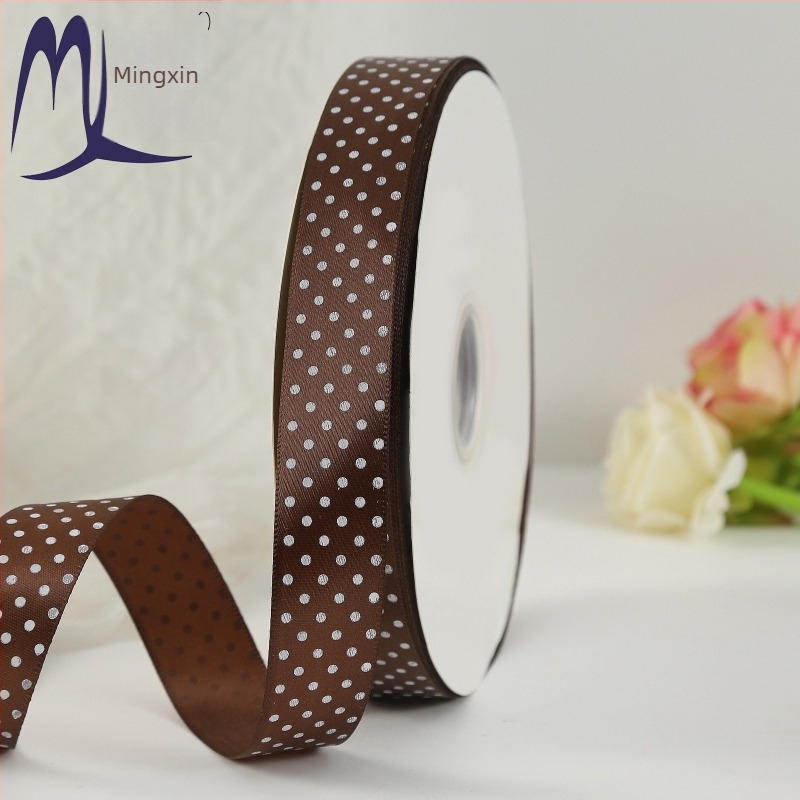 Poliester satin traka s točkicama za DIY dodatke za kosu — Postcard