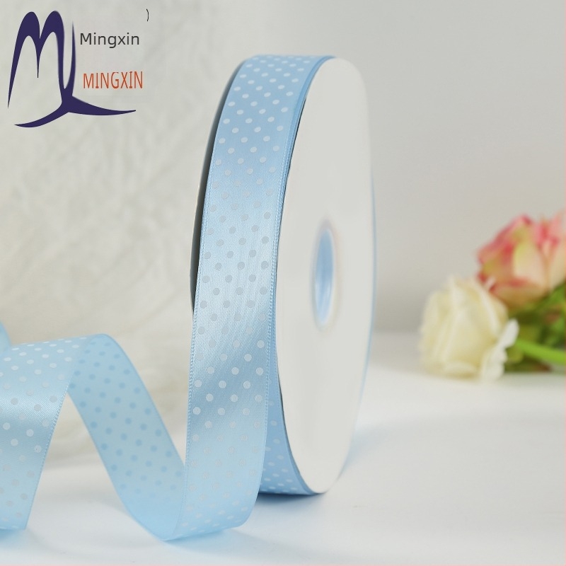 Poliester satin traka s točkicama za DIY dodatke za kosu — Postcard