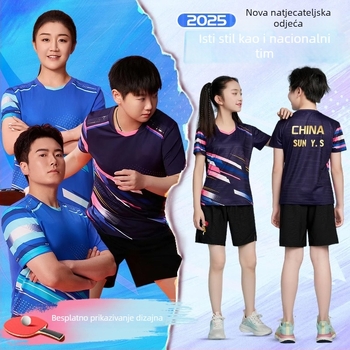 Set trenirke za stolni tenis, materijal koži prijazan, 100% poliester, unisex, za sve sezone