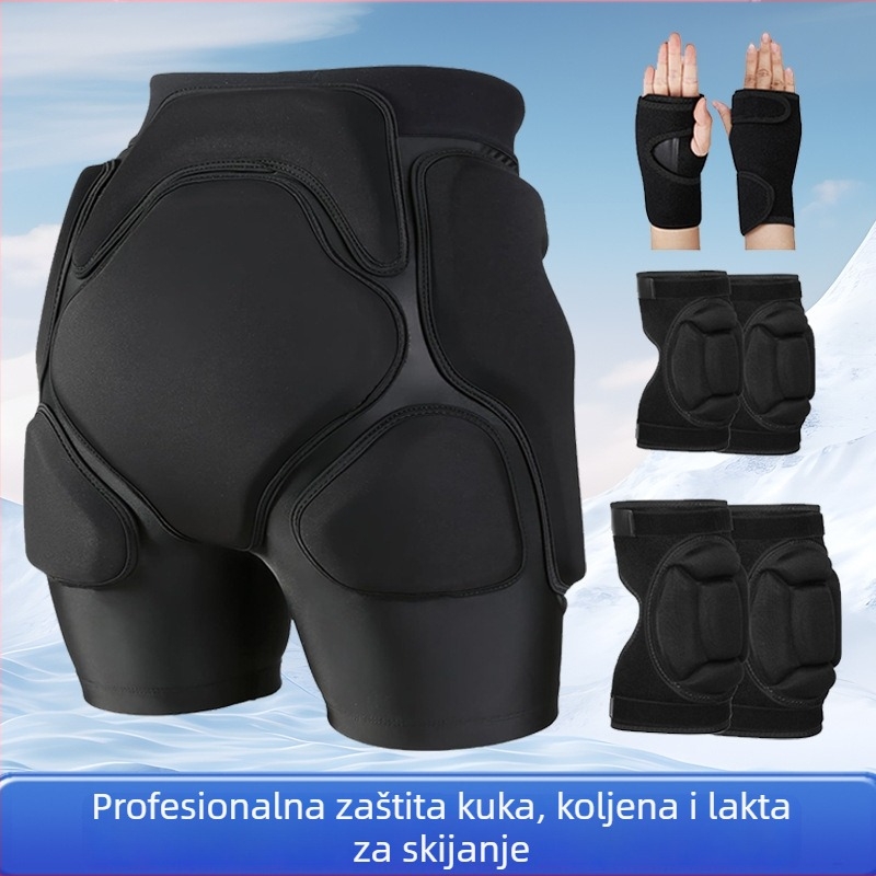 Ski bedrena jastučić – Lycra, zaštita bokova i koljena, za odrasle, unutarnje nošenje, jedno/dvostrano ploče, za skijanje, snowboard, brzinsko klizanje, jahanje