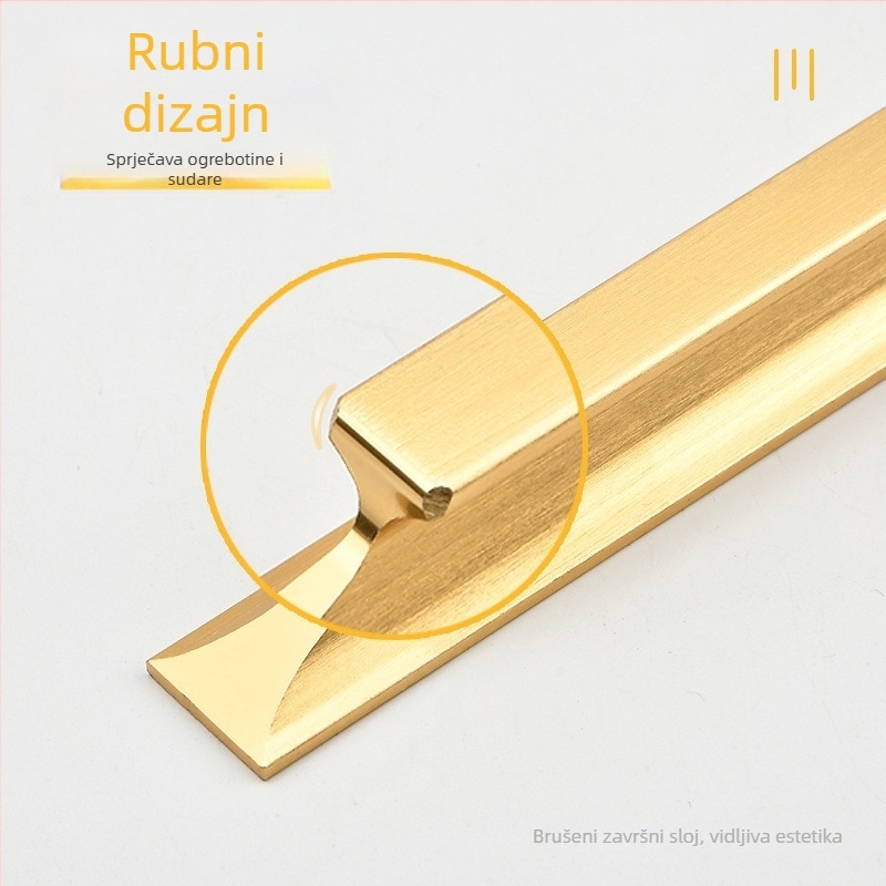 Ljepljiva ručka za vrata i ormar; garderoba, ladica i klizna vrata; materijal: aluminijska legura; montaža bez bušenja; pogodna za garderobe, ormariće i klizna staklena vrata