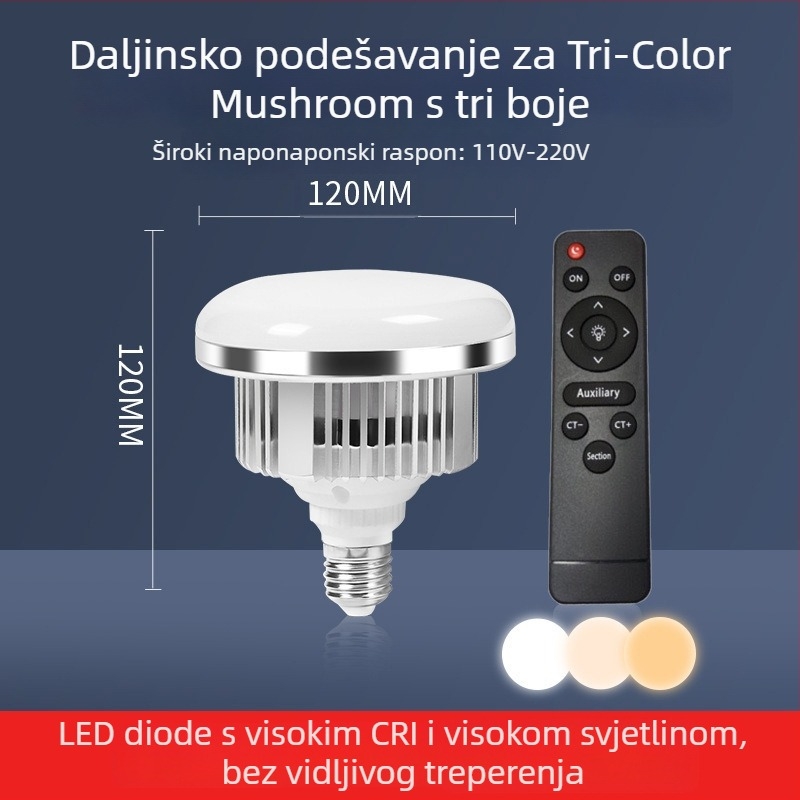 Profesionalno fotografijsko osvjetljenje za livestream s E27 utičnicom, 85–150W, 220V, 2700K–6500K, prilagodljiva jačina svjetla